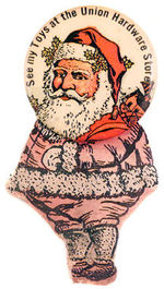 SANTA WITH FABRIC BODY DIE-CUT ATTACHMENT.