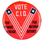 WWII "VOTE C.I.O." PATRIOTIC.