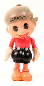 "SCRAPPY" CELLULOID FIGURE WITH MOVING ARMS AND HEAD.