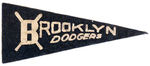 "BROOKLYN DODGERS" MINIATURE PENNANT.