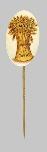 "PLYMOUTH TWINE" BEAUTIFUL WHEAT SHEAF STICKPIN.