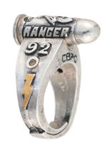 PURE SILVER LONE RANGER & TONTO INTERCHANGEABLE BULLET RINGS: 30 MADE OF EACH.