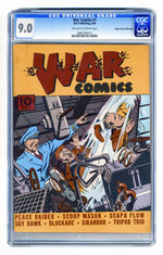 WAR COMICS #1 MAY 1940 CGC 9.0 OFF-WHITE TO WHITE PAGES MILE HIGH COPY.