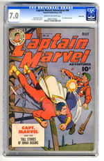 CAPTAIN MARVEL ADVENTURES #46 MAY 1945 CGC 7.0 CARSON CITY COPY  CREAM TO OFF-WHITE PAGES.