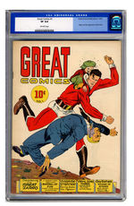 GREAT COMICS #1 NOVEMBER 1941 CGC 8.0 OFF-WHITE PAGES.