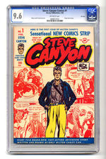 STEVE CANYON COMICS #1 FEBRUARY 1948 CGC 9.6 OFF-WHITE PAGES FILE COPY.