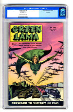 GREEN LAMA #2 FEBRUARY 1945 CGC 9.0 CREAM TO OFF-WHITE PAGES ROCKFORD COPY.