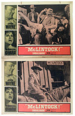 JOHN WAYNE/MAUREEN O'HARA IN "McCLINTOCK" LOBBY CARD SET.