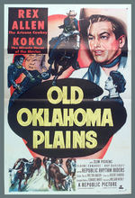 "REX ALLEN AND KOKO IN OLD OKLAHOMA PLAINS" SIGNED MOVIE POSTER.