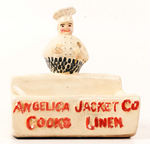 Angelica Jacket Co. Advertising Figural Ashtray