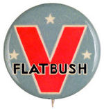 "FLATBUSH" VICTORY BUTTON.