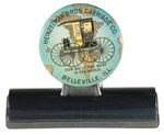 OUTSTANDING CARRIAGE COMPANY CELLULOID & METAL PAPER CLIP CIRCA 1900.