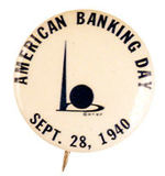 NYWF RARE SINGLE DAY BANK BUTTON.