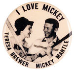 "I LOVE MICKEY" CLASSIC MANTLE BUTTON.