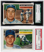 1956 TOPPS DUKE SNIDER & HARMON KILLEBREW GRADED PAIR.