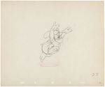 "SNOW WHITE AND THE SEVEN DWARFS" DOC & BASHFUL ORIGINAL PRODUCTION DRAWING PAIR.