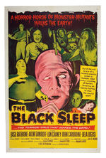 "THE BLACK SLEEP" LINEN-MOUNTED MOVIE POSTER.