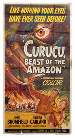 "CURUCU, BEAST OF THE AMAZON" 3-SHEET MOVIE POSTER.