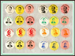 SET OF EIGHT 1972 CANDIDATES EACH IN 3 COLORS.