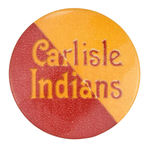 JIM THORPE ALMA MATER "CARLISLE INDIANS" SCHOOL BUTTON CIRCA 1910-1915 FROM HAKE COLLECTION & CPB.