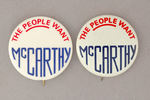 McCARTHY 1968 "PEOPLE WANT" CELLO & LITHO PAIR.