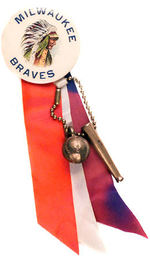 "MILWAUKEE BRAVES" FULL COLOR TEAM BUTTON.