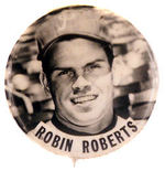 "ROBIN ROBERTS" REAL PHOTO BUTTON.