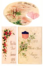 COLUMBIAN EXPOSITION PAINTED CELLULOID SOUVENIR SHEETS.