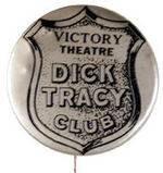 RARE DICK TRACY MOVIE CLUB BUTTON.