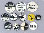 CIVIL RIGHTS 1960S BUTTON LOT.