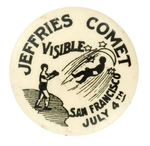 RARE "JEFFRIES COMET" CARTOON FALSELY PREDICTING JACK JOHNSON 1910 DEFEAT FROM HAKE COLLECTION & CPB