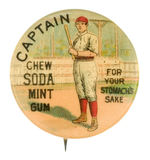EARLY 1900s CHOICE COLOR BASEBALL TEAM POSITION BUTTON FROM THE HAKE COLLECTION.
