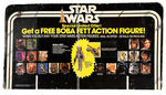 "STAR WARS BOBA FETT" ACTION FIGURE BIN CARD DISPLAY.