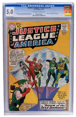 "JUSTICE LEAGUE OF AMERICA" #4 APRIL-MAY 1961 CGC 5.0 OFF-WHITE TO WHITE PAGES.