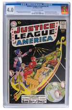 "JUSTICE LEAGUE OF AMERICA" #3 FEBRUARY-MARCH 1961 CGC 4.0 OFF-WHITE TO WHITE PAGES.