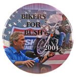 "BIKERS FOR BUSH 2004" BUTTON.