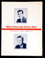 "MIDWEST NIXON-LODGE VOLUNTEER DINNER" MENU.