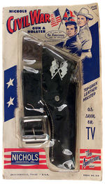 "THE AMERICANS" NBC TV SERIES CIVIL WAR GUN AND HOLSTER IN ORIGINAL PACKAGING.