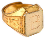 FRANK BUCK IVORY INITIAL RING WITH LETTER "B."