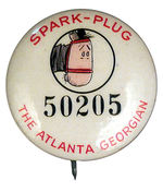 SPARK PLUG RARE NEWSPAPER CONTEST BUTTON.