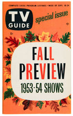 “TV GUIDE FALL PREVIEW 1953-54 SHOWS” ISSUE.