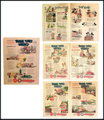 "WALT DISNEY'S LITTLE PEOPLE TRAVEL TYKES WEEKLY" COMPLETE SET.