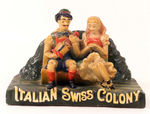 "ITALIAN SWISS COLONY" FIGURAL WINE DISPLAY.