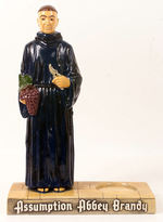 "ASSUMPTION ABBEY BRANDY" FIGURAL DISPLAY.