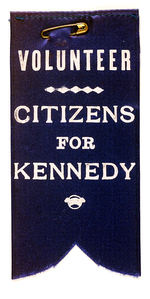 "VOLUNTEER CITIZENS FOR KENNEDY" RIBBON.