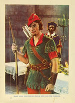 RARE ERROL FLYNN "THE ADVENTURES OF ROBIN HOOD" ENGLISH HARDCOVER.