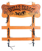 "TALES OF WELLS FARGO" GUN AND COAT RACK.