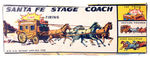 "SANTA FE STAGECOACH" CAP-FIRING FRICTION TOY.