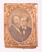 HAYES AND WHEELER 1876 JUGATE PHOTO BADGE.