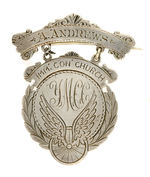 CIRCA 1890's AWARD BADGE FOR "2 MILE CITY CHAMPIONSHIP."